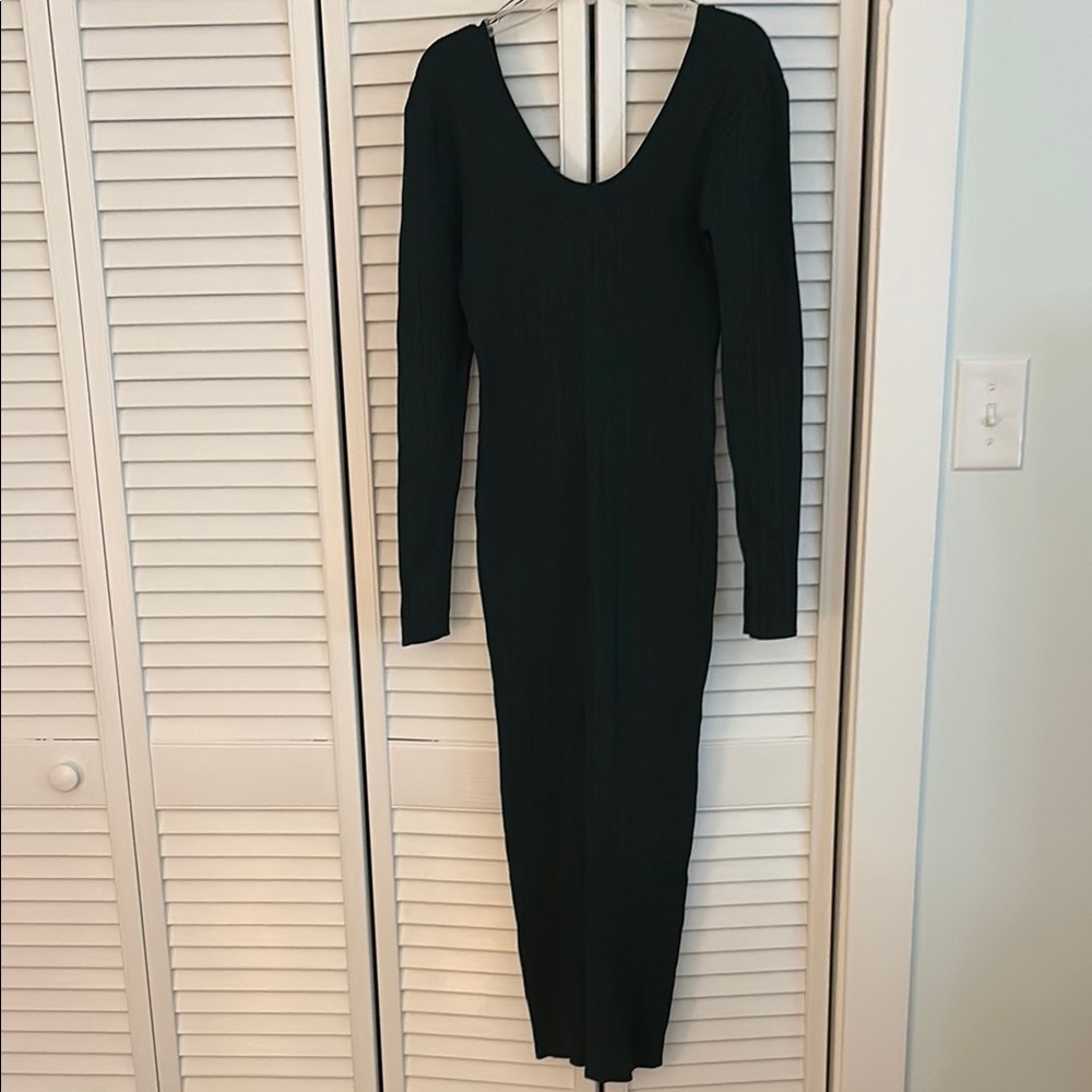 Ronny Kobo Collection Green Bodycon Long Sleeve Dress